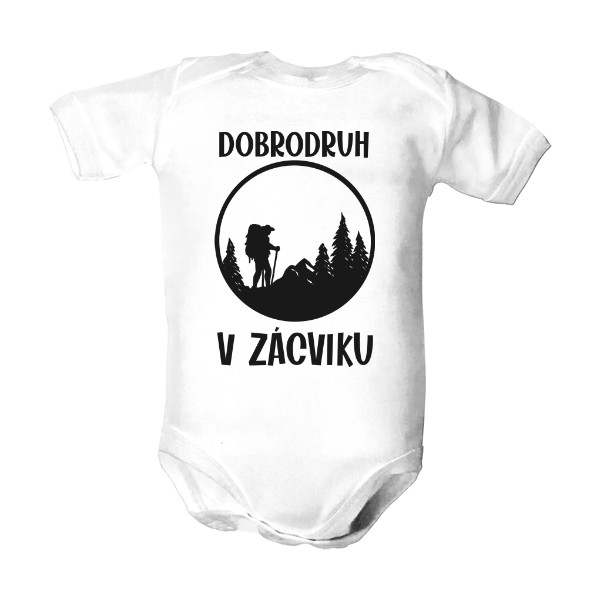 Dětské body  s potlačou Dobrodruh v zácviku variant priehľadný