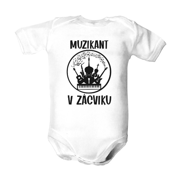 Dětské body  s potlačou Muzikant v zácviku body