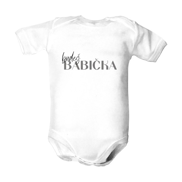 Dětské body  s potlačou Budeš babička oznamovacie body